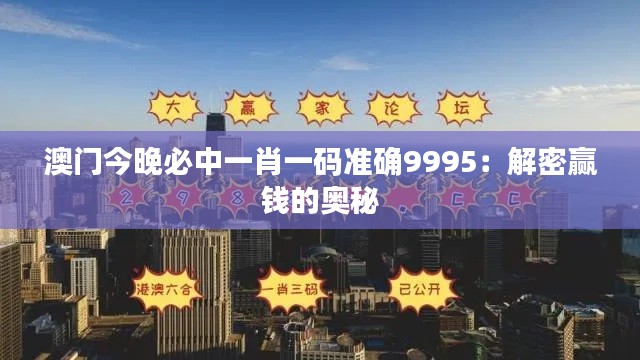 澳门今晚必中一肖一码准确9995:解密赢钱的奥秘