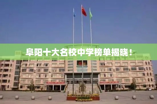 阜阳十大名校中学榜单揭晓!