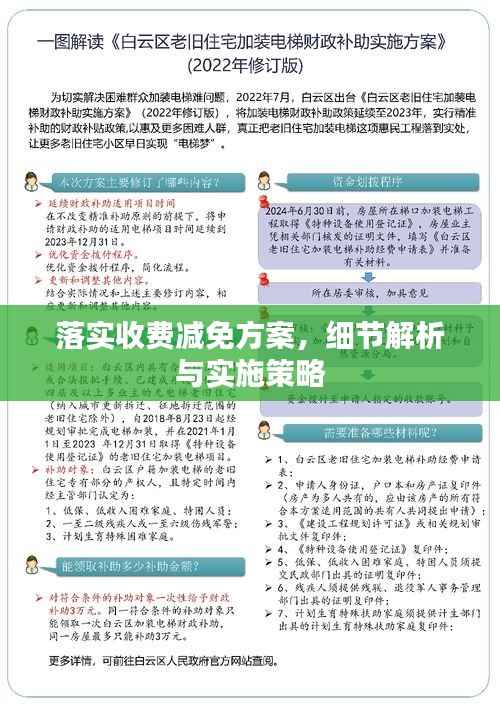 落实收费减免方案,细节解析与实施策略